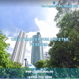 RARE Special 1BR For Sale at One Legazpi Park with maid’s room and parking slot on Carousell