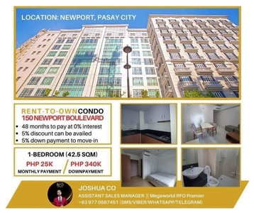 RENT TO OWN 1-BR (42.5 SQM) IN NEWPORT BLVD