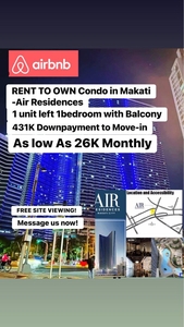 Rent To Own Condo in Makati City -Air Residences 1Bedroom with balcony 26K Monthly on Carousell