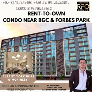 RENT TO OWN CONDO IN MCKINLEY WEST - ALBANY YORKSHIRE NEAR BGC & FORBES PARK on Carousell