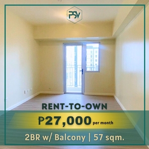RENT TO OWN Two Bedroom w/Balcony now for P25