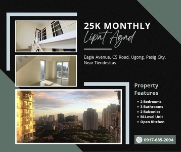 RESERVE NEW 25K MON. BI-LEVEL 2BR LIPAT AGAD RENT TO OWN CONDO IN PASIG on Carousell