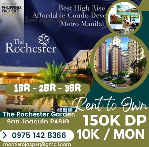 Rochester Garden 5% DP RFO MOVEIN 1BR 2BR 3BR Rent to Own Condo in PASIG on Carousell