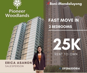 RUSH UNIT‼️ 2BR-25K Mo. RFO Rent to Own Mandaluyong Condo in Boni Edsa Pioneer woodlands nr Makati Ayala BgC QC Pasig Manila on Carousell