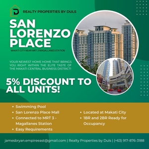 SAN LORENZO PLACE | 2 BEDROOM- READY FOR OCCUPANCY | RENT TO OWN UNIT - NEAR MRT 3 MAGALLANES on Carousell