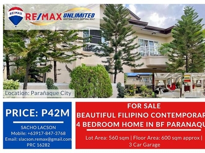 SL39 - FOR SALE Beautiful Filipino Contemporary 4 Bedroom Home in BF Paranaque on Carousell