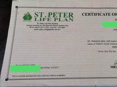 St. Peter Life Plan (Sacrifice Sale Very Cheap!) original price is 53k! on Carousell