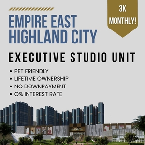 STUDIO UNIT FOR SALE AS MUCH AS 3K PER MONTH - EMPIRE EAST HIGHLAND CITY on Carousell