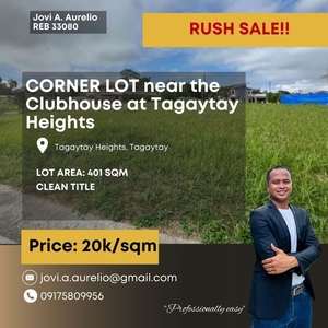 Vacant Lot For Sale at Tagaytay Heights