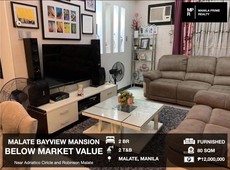2BR UNIT IN MALATE WITH BALCONY (STUNNING VIEW FACING MANILA BAY)