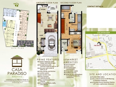 For sale Flood-free 3 Bedroom Townhouse walkable to Antipolo LRT
