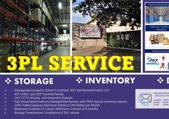 3PL WAREHOUSE SERVICE FOR LEASE / RENT!