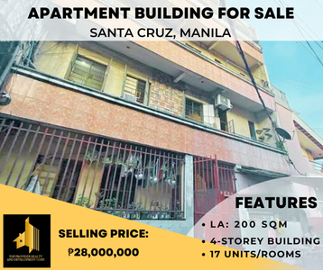 Apartment For Sale In Santa Cruz, Manila