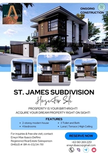 Modern 2-Storey House in St. James Subdivision