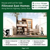Filinvest East Modern Industrial House for Sale! (Below 10M)