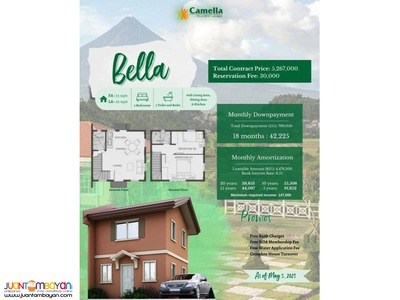 Bella Unit For Sale at Camella Hillcrest Legazpi
