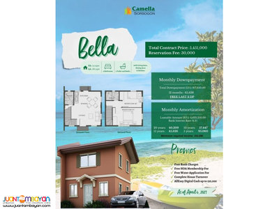 Camella Sorsogon House and Lot For Sale - Bella Unit