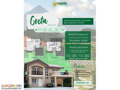 Greta - Camella Hillcrest Legazpi (House & Lot for Sale)