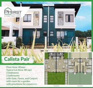 2 Bedroom House and Lot for Sale in Phirst Park Homes San Pablo, Laguna