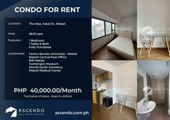 Fully Furnished 1 BR Condo for Rent in The Rise, Makati