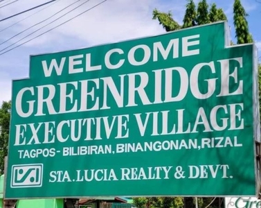 Front Lot 54 sqm in Greenridge Executive Village Tagpos, Binangonan, Rizal