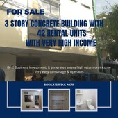 3 Storey Concrete Building with 42 Rental Units with a very high Income! Best Business Investment