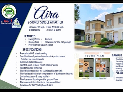 2-Storey Single Attached (Aira) for Sale, Glenbrook at Lancaster New City Cavite