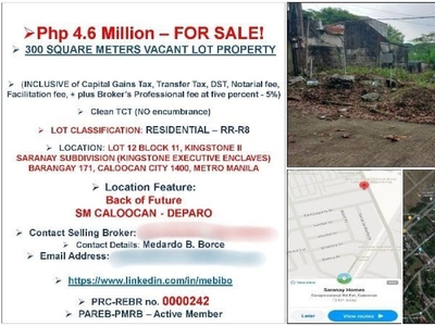 300sqm Vacant Residential lot for sale