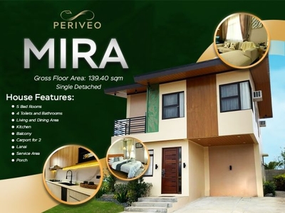 Periveo | 5-Bedroom Single Detached MIRA House and Lot for Sale in Lipa, Batangas