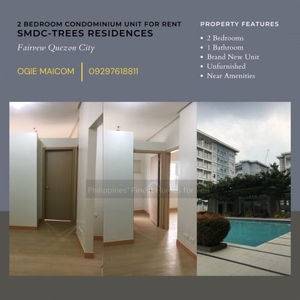2 Bedroom Condominium Unit at Trees Residences Quezon City for Rent
