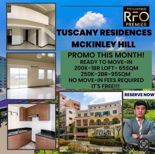 1BR RENT TO OWN CONDO IN TUSCANY RESIDENCES NEAR VENICE MALL & BGC FOR AS LOW AS 200K DP TO MOVE-IN on Carousell
