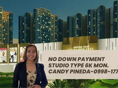 6K Mon. Studio No Down Payment RENT TO OWN CONDO IN PASIG NEAR CUBAO MAKATI BGC AYALA TAGUIG ORTIGAS GREENBETH GREENHILLS GREENFIELD MALL OF ASIA AIRPORT STA.MESA QUIAPO on Carousell