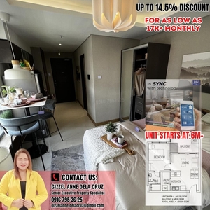 Affordable Pre-selling Pet Friendly 1 Bedroom Condo unit with balcony For Sale in C5 Pasig at Sync Residences Near BGC