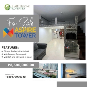 Aspire Tower Calle Industria Quezon City Studio Unit For Sale on Carousell