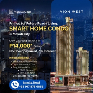 BEST DEAL No Downpayment Condo for Sale in Makati Vion Tower Vion West Megaworld Preselling on Carousell