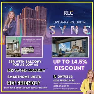 Big Discount Pre-Selling 2 bedroom with Balcony for sale at The SYNC N-Tower in C5 Pasig Near BGC & Capital Commons on Carousell