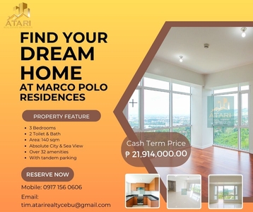 Come home to breathtaking Views at Marco Polo Residences