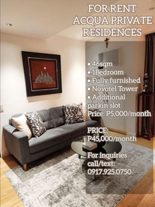 FOR RENT ACQUA PRIVATE RESIDENCES 1-BEDROOM CONDO UNIT on Carousell