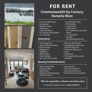 For Rent Condo Penthouse 2 Bedroom Commonwealth by Century on Carousell