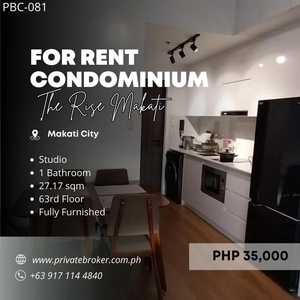 For Rent Studio Type in The Rise Makati on Carousell