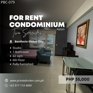 For Rent Studio type in Two Serendra on Carousell