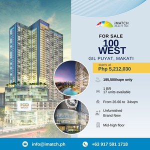 For Sale: 1BR Units at 100 West Makati