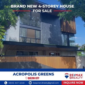 For Sale: Brand New 4-Storey House with Swimming Pool in Acropolis Greens
