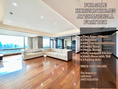 FOR SALE HORIZON HOMES AT SHANGRI-LA FORT BGC 3-BEDROOM CONDO UNIT on Carousell