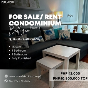 For Sale/ Lease 1 Bedroom in Bellagio on Carousell