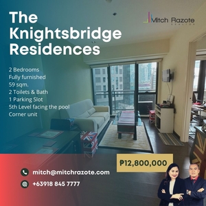 Foreign-Owned 2 Bedroom Fully Furnished Corner Unit For Sale at The Knightsbridge Residences Century City Makati on Carousell