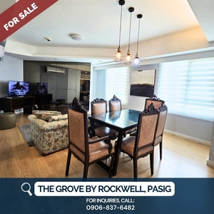 FULLY FURNISHED THREE BEDROOM CONDO UNIT FOR SALE AT THE GROVE BY ROCKWELL