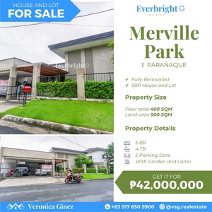 Merville Park Paranaque | 5BR House and Lot For Sale on Carousell