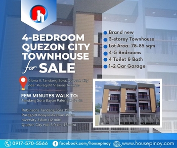 NEW Townhouse for SALE Tandang Sora near Visayas Avenue on Carousell
