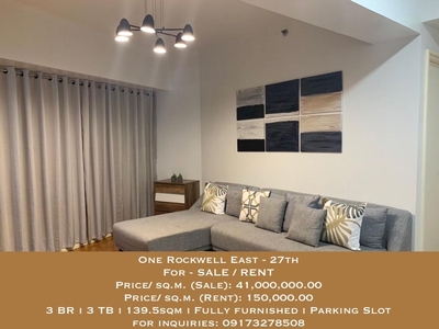 **one away** One Rockwell East -27th 3br fully furnished for sale on Carousell